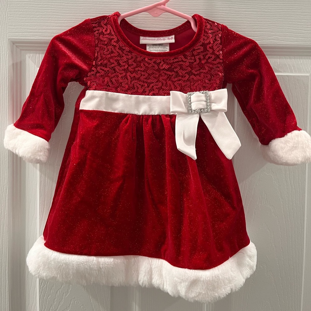 Santa Red Dress Bonnie Baby